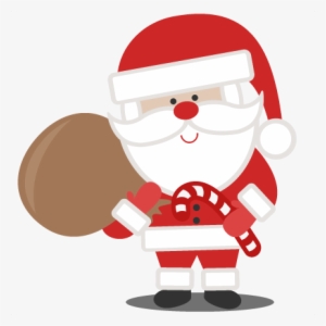 Santa With Bag Svg Scrapbook Cut File Cute Clipart - Santa With Bag Svg