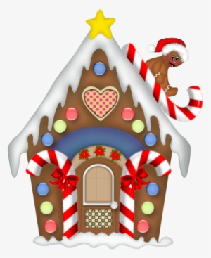 Christmas Gingerbread Cliparts - Gingerbread House Clipart Png