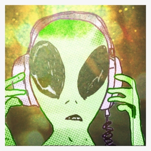 I Gave It Color And Added A Fun Background - Gerard Way Alien Drawing