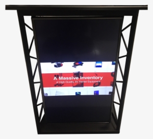 Amplivox Black Metal Truss Podium For Rent - Displays2go Truss Design