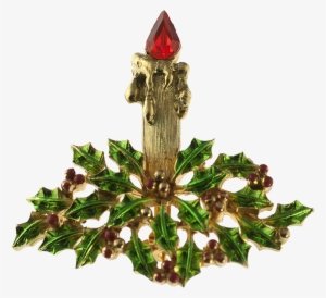 Jj Christmas Candle Brooch From Krombholzjewelers On - Новый Год Елка Рисунок