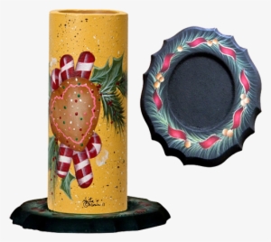 Christmas Candle And Holder - Christmas Ornament