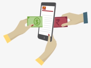Canadian Dollar On One Side Of A Mobile Device - Money Transfer To China