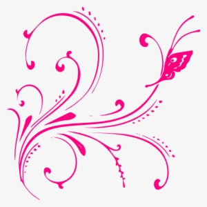 Butterfly By Hasnasone On - Pink Butterfly Border Png