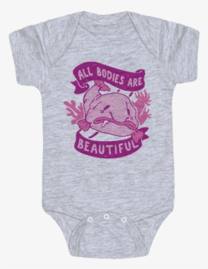 All Bodies Are Beautiful Blobfish Baby Onesy - Viking Baby Onesie
