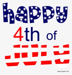 Happy Fourth Of July Free Png Clipart Image - Library