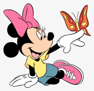 Minnie Mouse, - Minnie Mouse With Butterfly