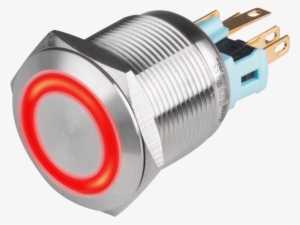 22mm Metal Body Push Button, 110/220vac, Led Illuminated, - Electronic Symbol