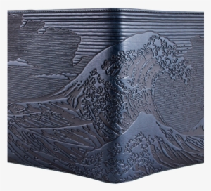 Oberon Hokusai Wave Composition Notebook Cover - Relief