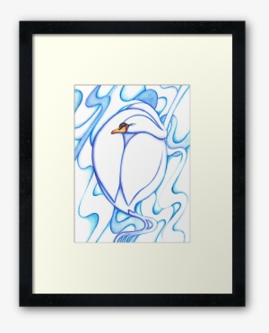 Swan Sleep Art Prints By Anmgoug On Redbubble - Sleepy Swan Shower Curtain