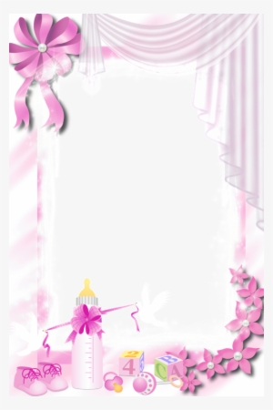 Baby Frame, Baby Clip Art, Foto Frame, Baby Scrapbook, - Pink Baby Frame Png