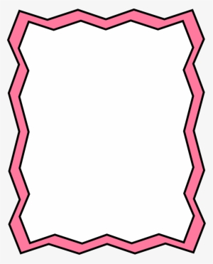 Full Page Pink Zig Zag Frame - Background Hello Kitty Frame Border