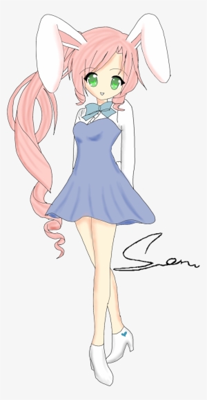 Commission - Cute Girl Bunny Drawing