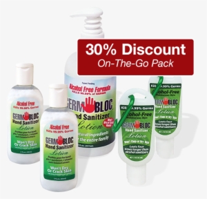 Germbloc On The Go Pack Sanitizer Lotion - Germbloc Alcohol Free Hand Sanitizer Lotion Back