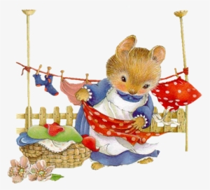 Cute Bunny Hanging Laundry - Gifs
