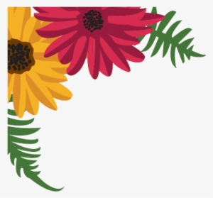 Garden Party - Corner Flowers Png