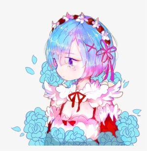 水, 7 Flower Pink Flowering Plant Fictional Character - Rem Re Zero Edit