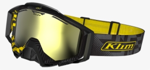 Radius Pro Goggle Threat Smoke Gold Mirror - Klim Radius Pro Adult Snow Snowmobile Goggles Eyewear