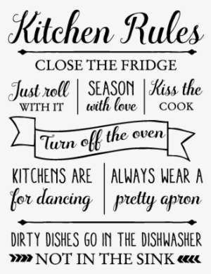 Kitchen Rules Wall Quotes Decal Wallquotescom - Office Kitchen Rules
