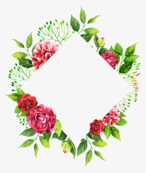 Hand Painted Rhombus Flower Png Transparent - Illustration
