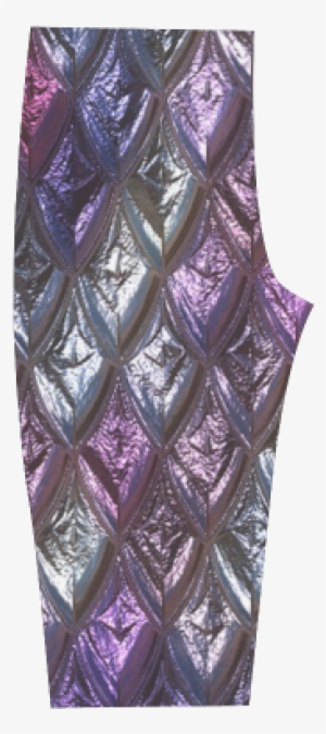 Rhombus, Diamond Patterned Lilac Hestia Cropped Leggings - Stole