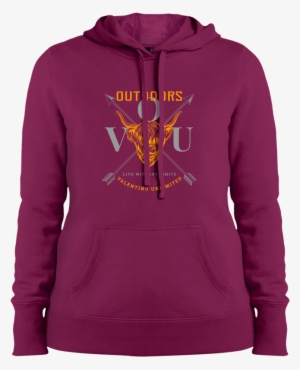 Vuo Bull And Crossed Arrows Ladies' Pullover Hooded - 6lack Pronounced Black-shirt Limited Edition