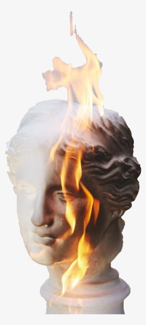 Sculpture Fire Aesthetic Vaporwave - Statue Art Aesthetic