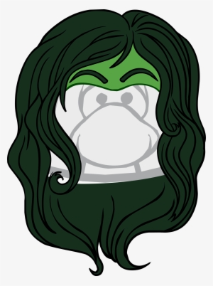 The She Hulk Club Penguin Wiki Fandom Powered By Wikia - Mascara Mulher Hulk
