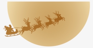 Flying Deer Pattern Yellow Moon 1405*730 - Vector Graphics