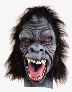 Stereotypical Angry Gorilla Mask - Gorilla Mask Overhead (animals Fancy Dress Masks)