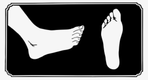 Big Foot Clipart Barefoot - Foot Black And White Png