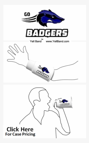 Badgers Blue White Swoosh - 2018