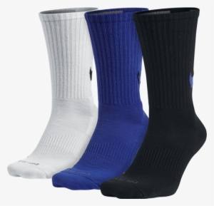 Nike Dri Fit Cotton Swoosh Crew 3 Pair Pack Crew Cut - Nike Socks Hbr Purple Black White