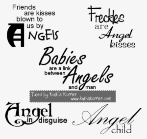 Angel Transparent Word Art - Word Art Angels Png