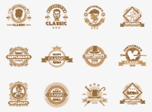 Set Of Vintage Gentleman Emblems, Labels - Icon