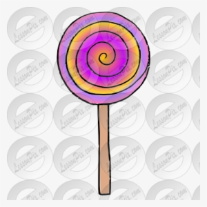 Lollipop Clipart Outline - Clip Art