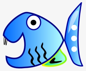 Striped Tropical Fish Vector - Bluefish Clip Art