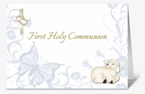 Baby Lamb Blue First Communion - First Communion