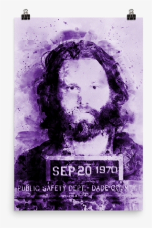 Jim Morrison Mugshot Watercolor Poster - Watercolor Painting