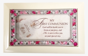 My First Communion Music Box 6” X 4” Jesus Loves Me - First Communion Music Box