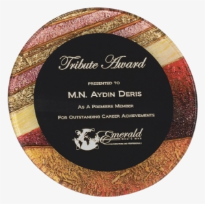Stand-up Acrylic - Custom Autumn Colors Round Acrylic Award S, 13 3/4"