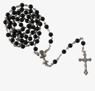 First Communion Black Rosary - Communion Keepsake Box