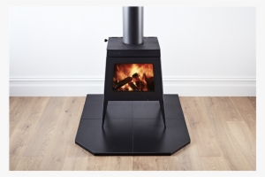 Scandia 1050 X 1200mm Black Ceramic Tile Hearth - Hearth