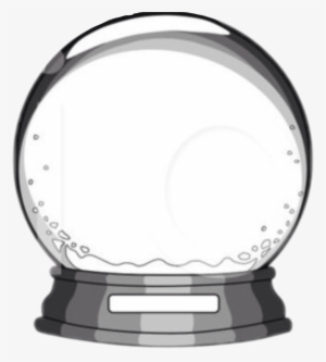 Snowglobe Blackandwhite Nameplate Decoration Knicknacks - Snow Globe Clipart