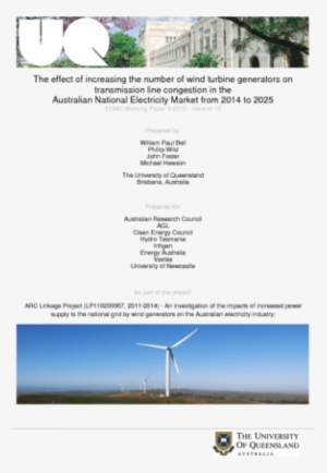 The Effect Of Increasing The Number Of Wind Turbine - University Of Queensland