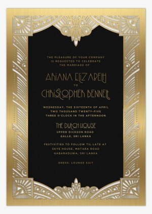 Deco Invitation - Commemorative Plaque