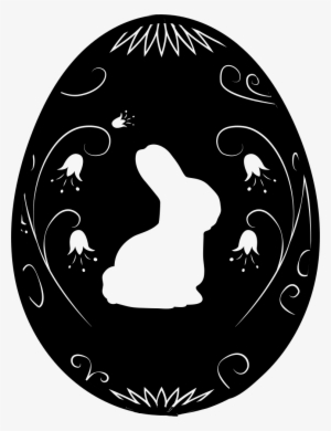 Easter Egg With A White Rabbit Svg Png Icon Free Download - Easter Egg