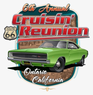 Left Chest, T-shirt Design For Route 66 Cruisin' Reunion - Classic Car