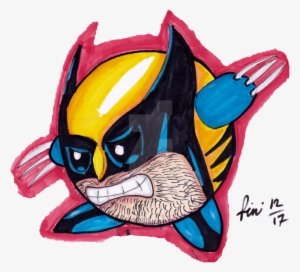 Kirby As Wolverine Speed Drawing Clipart Free Library - Drawing