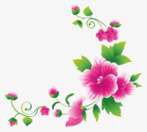 Kvet Flower Bar, Borders For Paper, Flower Line Drawings, - Pink Flowers Clipart